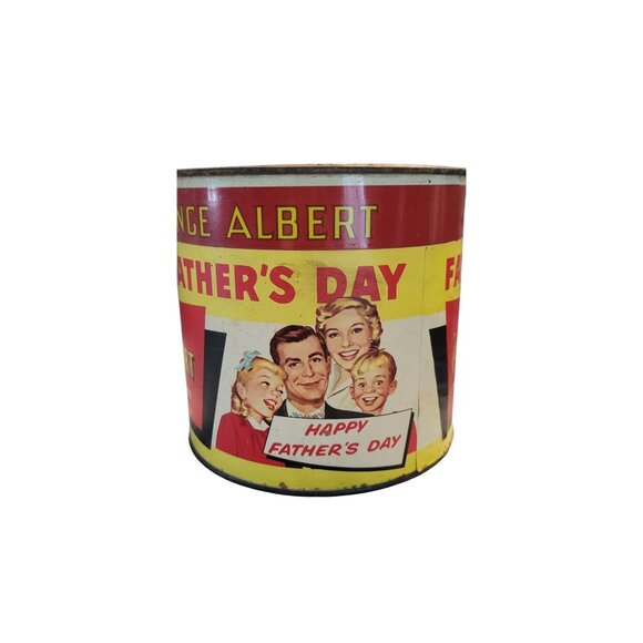 Vintage Advertising Prince Albert Empty Cigarette Tobacco Tin Happy Fathers Day - Picture 1 of 8